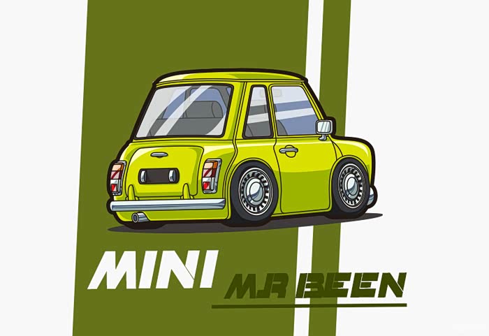 汽车插画,看到不一样的他