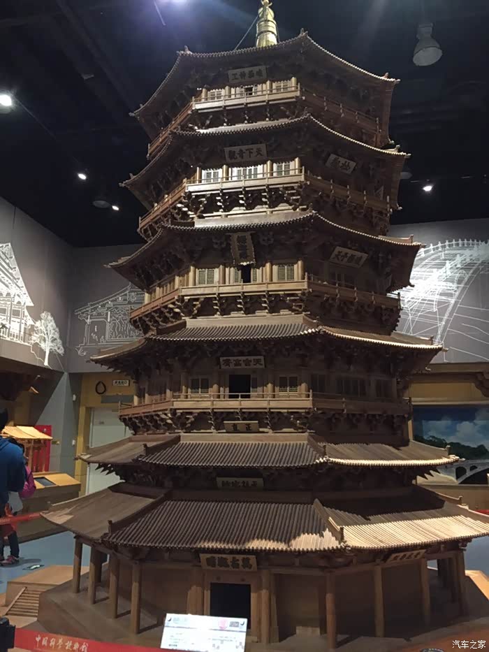 应县木塔模型 中国最大的榫铆结构木塔