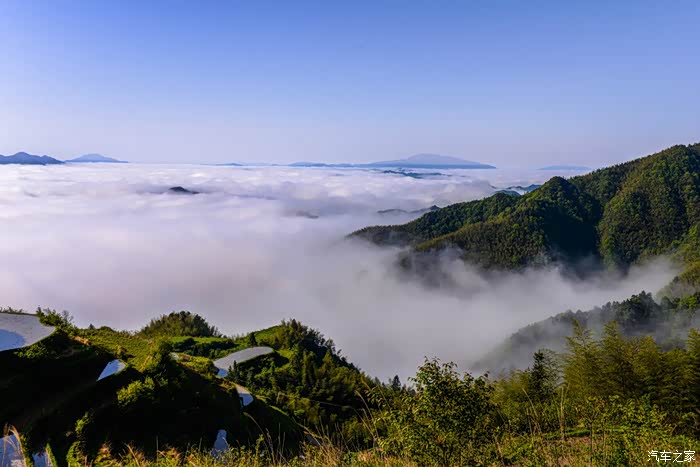 携手小v入云端走进新化古台山日出云海