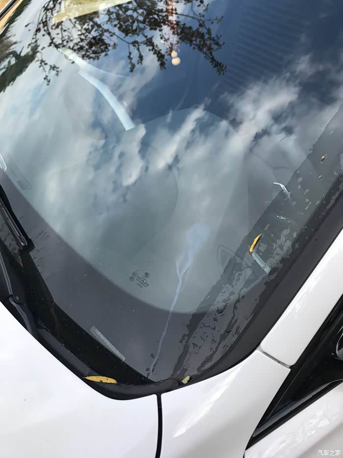 新车刚买来时候发现前挡风玻璃有个油斑怎么擦都擦掉找4s店说用汽油