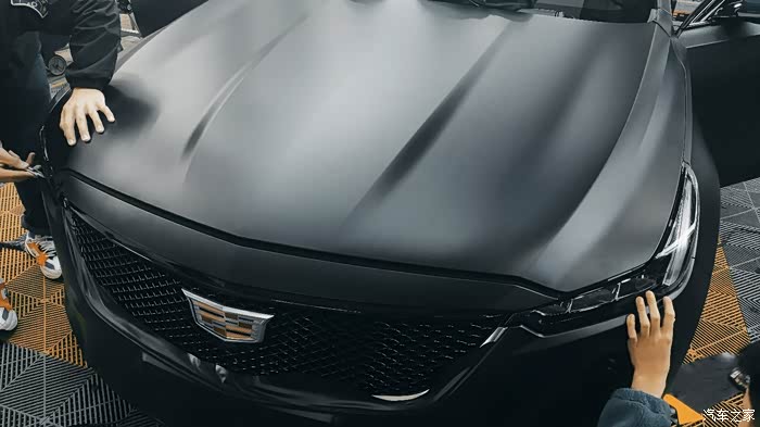 凯迪拉克ct4改色电光金属黑