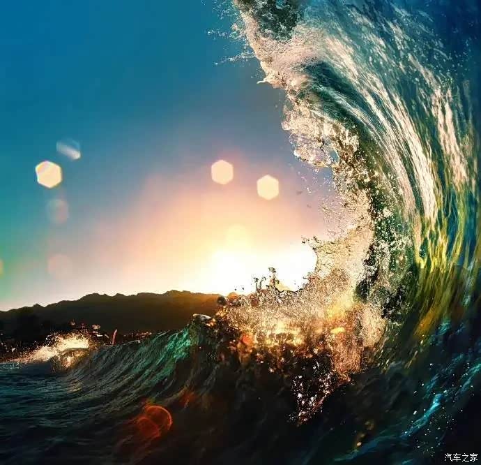 一朵浪花戏朝阳,又是生机勃勃的一天!