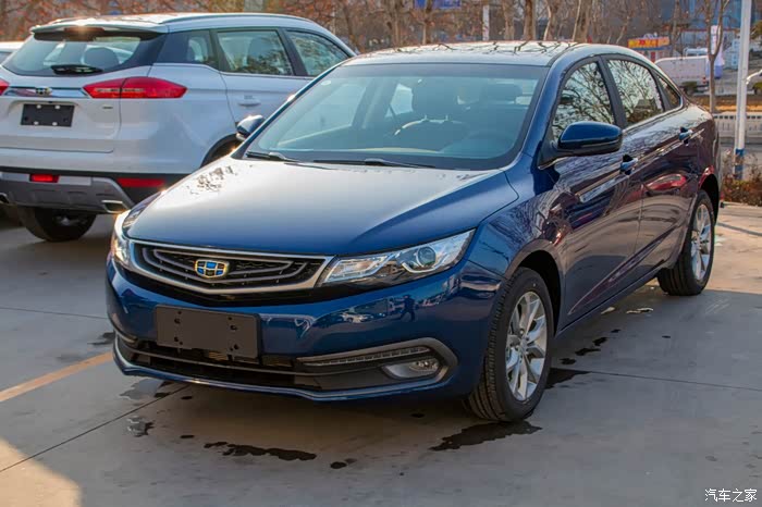 烟台帝豪gl13t自动精英蓝提车作业蓝色就是骚气