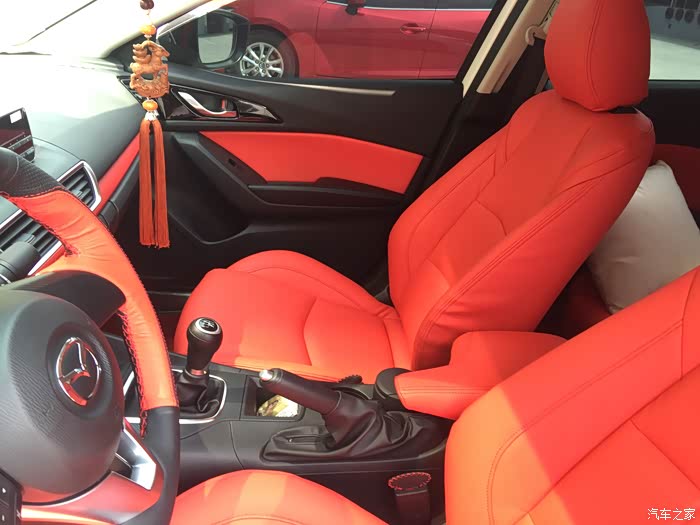 【图】白色三厢手动改骚红色座椅_马自达3 昂克赛拉论坛_汽车之家论坛