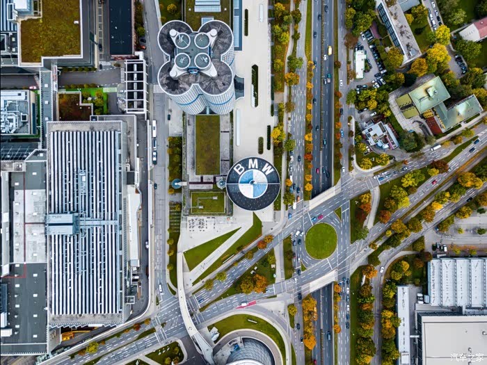 航拍巴伐利亚汽车制造厂