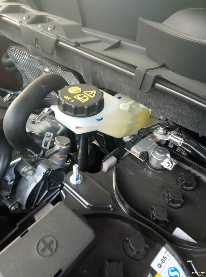 这个防冻液吧?防冻液车标后面那个么?这个应该加点吧?新车主,小白枚