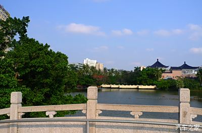 海口公園的東湖,風景依舊美好,只是水質不怎麼美好.