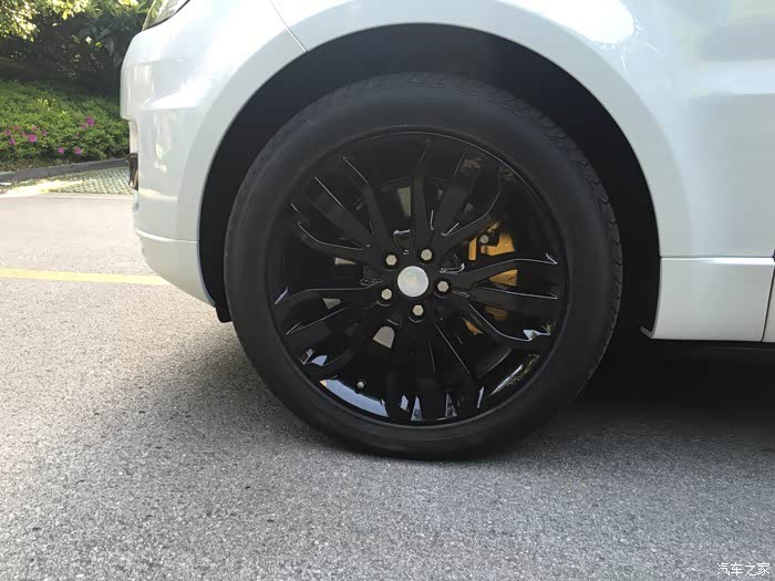 轮毂卡钳黑黄配色,显眼