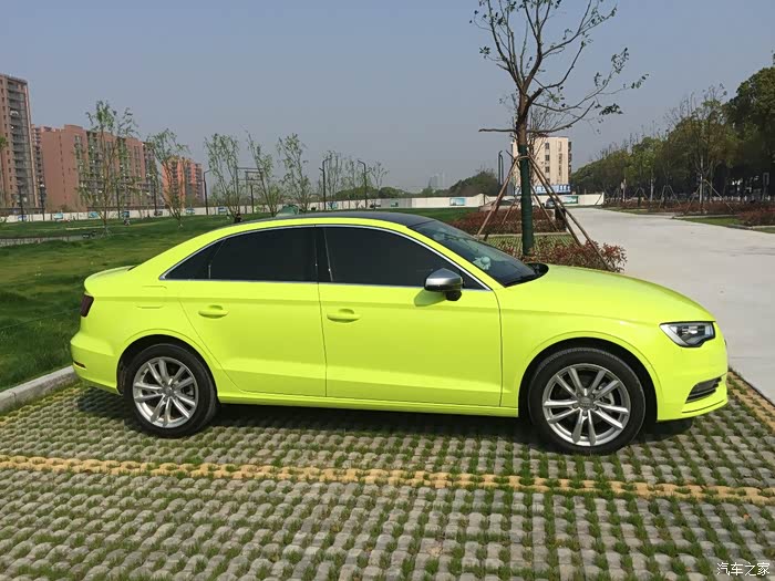 a3全车贴膜改色春天小嫩绿_奥迪a3论坛_汽车之家论坛