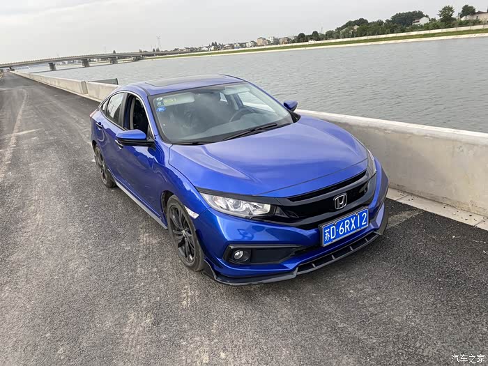 蓝色燃动思域小改si包围前铲风刀