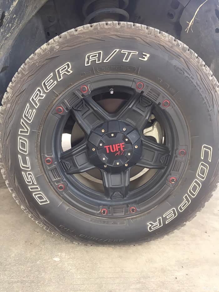 指南者改装轮胎固铂at3225 70 16 出at3条225 70 16千公里没补过条