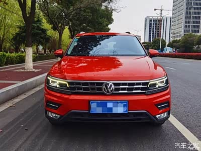 试驾朋友的红色途观l,汉子也有柔情!