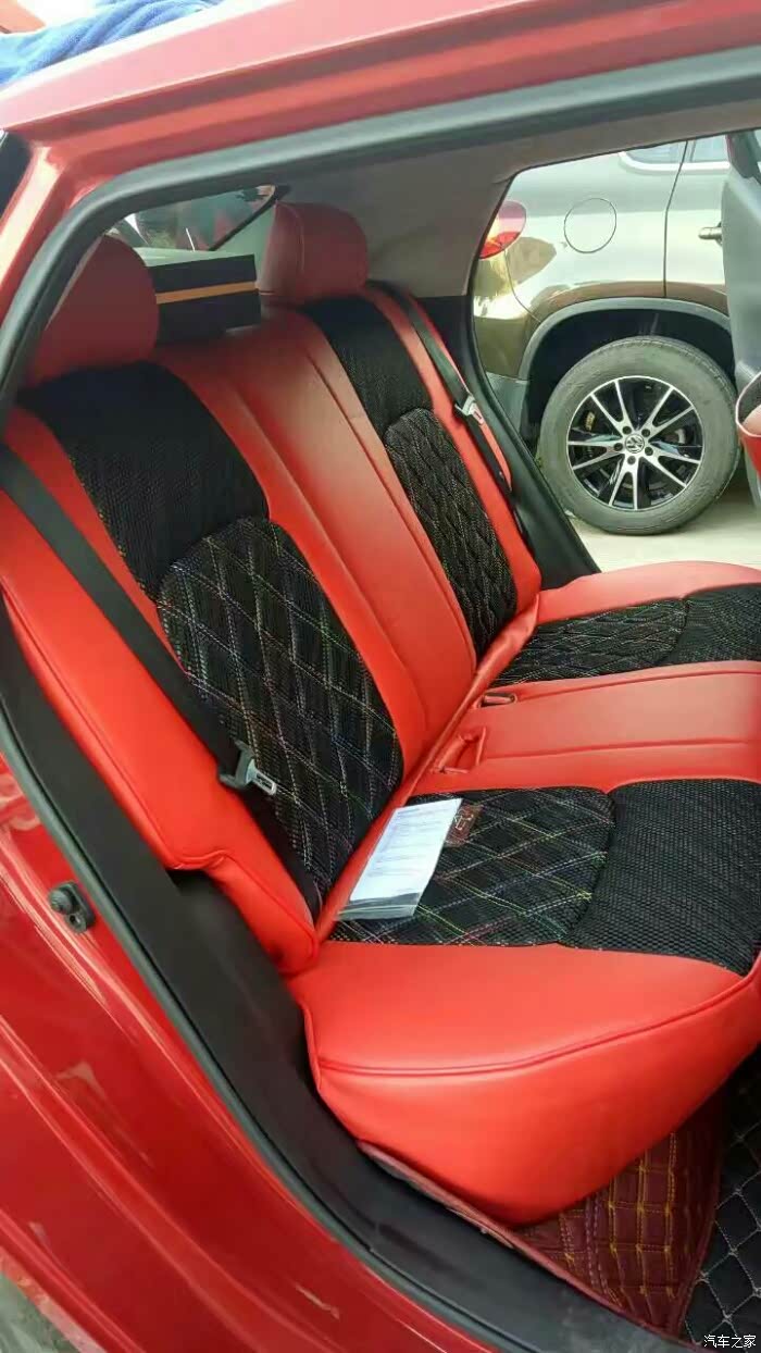 蓝鸟改真皮座椅,好看吗?骚红