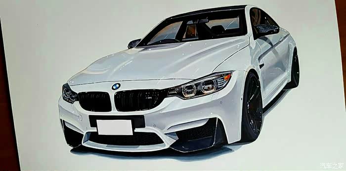 晒一个以前画的宝马 哈哈