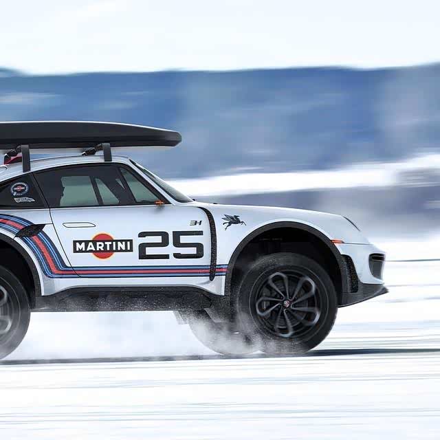 保时捷911跑车改装的雪地越野车