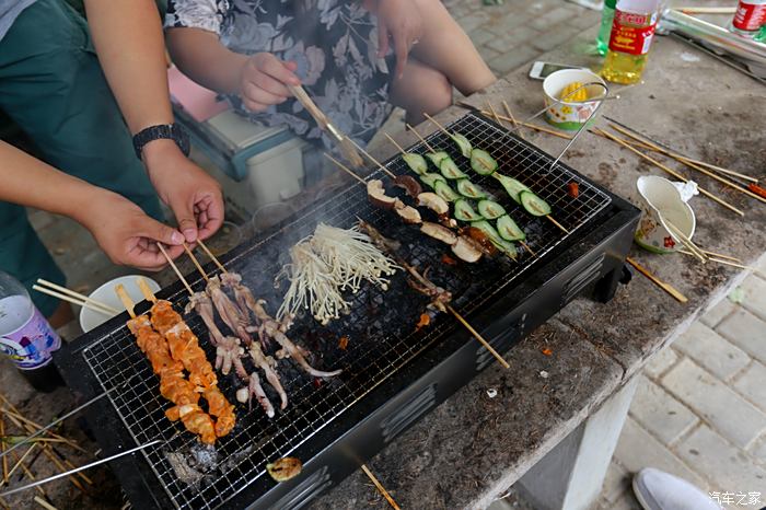 石榴红村烧烤聚餐活动汽车之家ax7湖北车友会