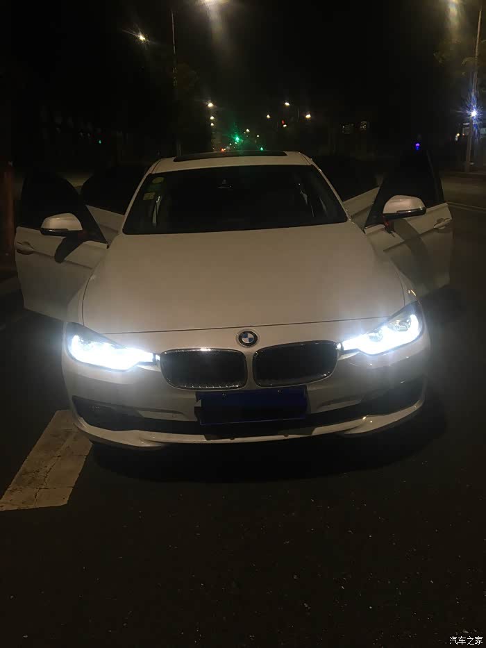 【图】挑灯夜战~蓝天白云320li矿石白提车作业贴_宝马3系论坛_汽车之