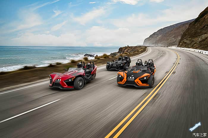 秀车北极星发布其2018款slingshot倒三轮摩托车系列