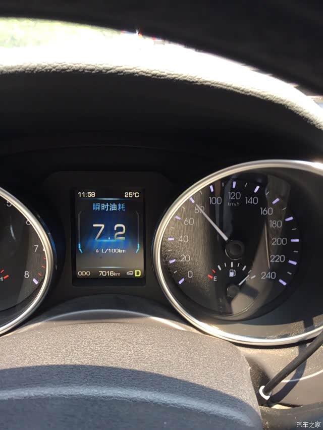 我的h8 100km/小时 等速巡航瞬时油耗