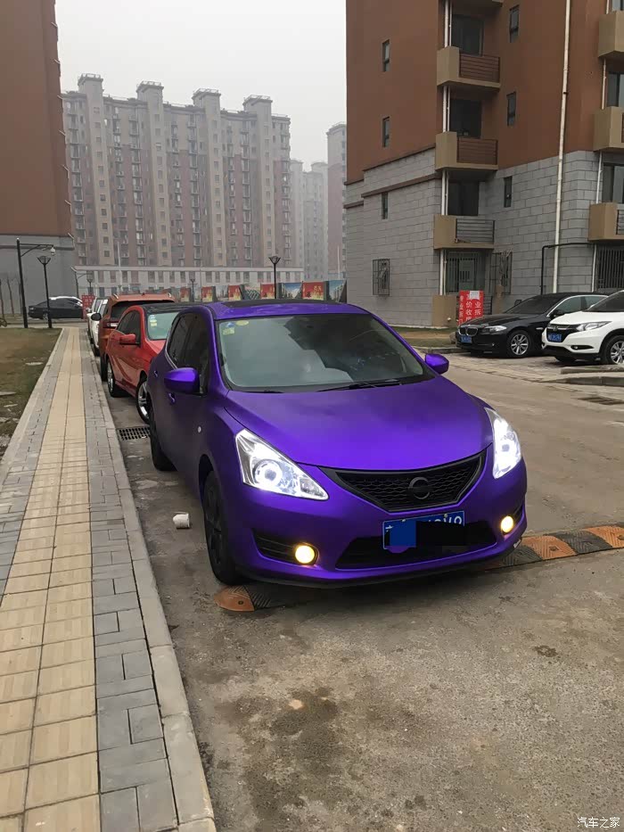 总算折腾完,骐达全车改色膜完成