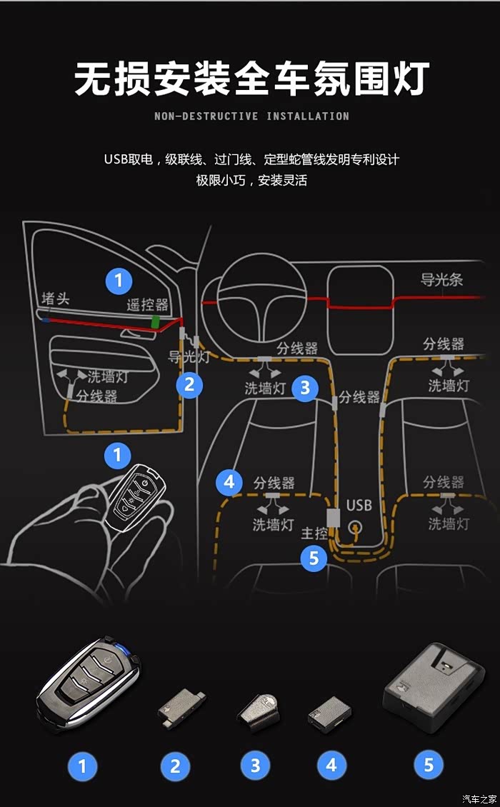 新帝豪改装全车氛围灯20升级版安装作业
