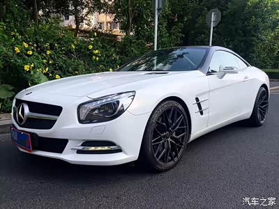 鉴赏贴!奔驰sl350轮毂换装品牌305fprged变样后