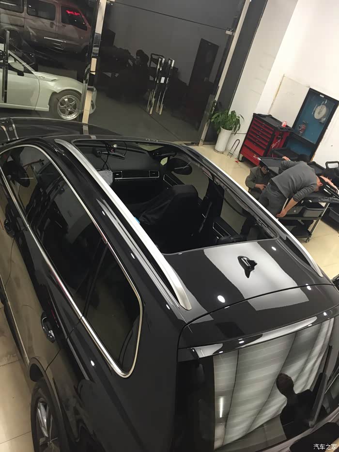 16款途锐升级alcantara翻毛车顶