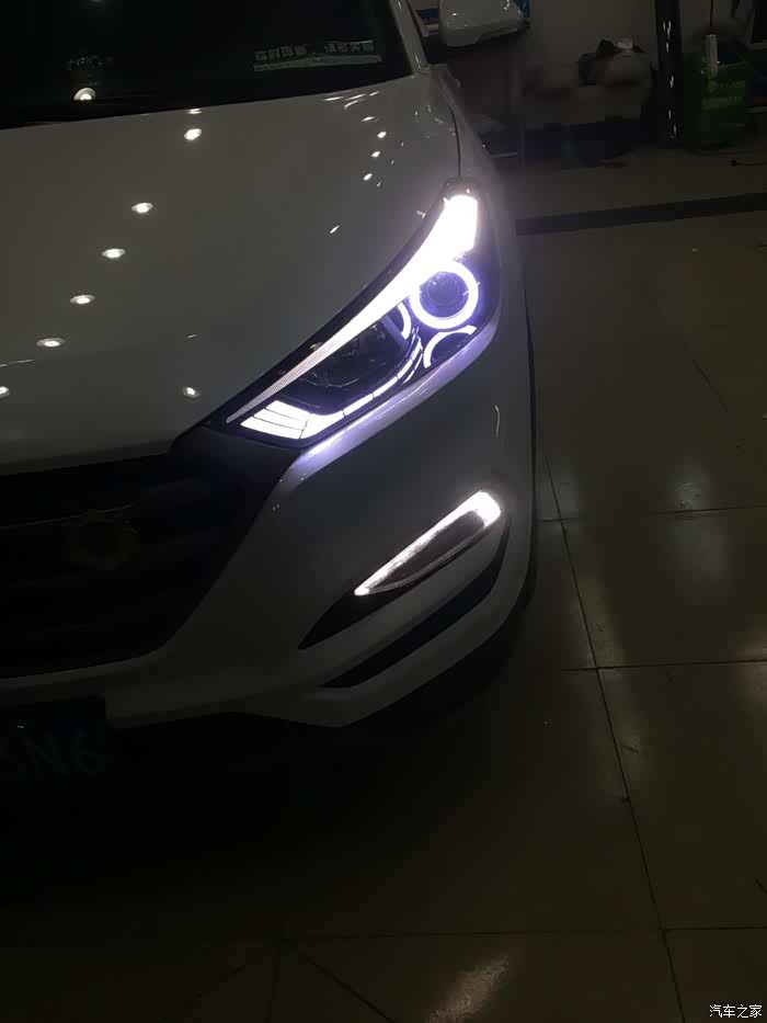 全新途胜改led流光转向灯有装车效果图