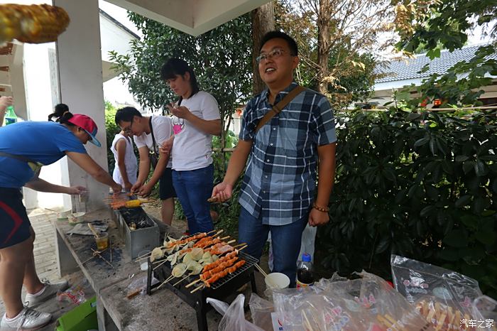 石榴红村烧烤聚餐活动汽车之家ax7湖北车友会