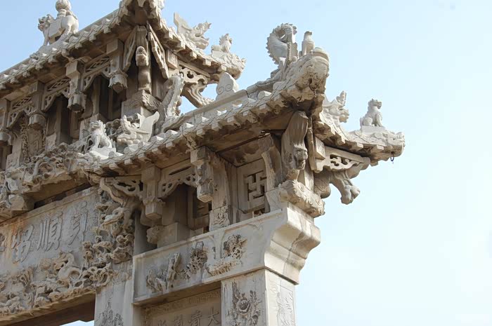 安丘庵上,著名石坊