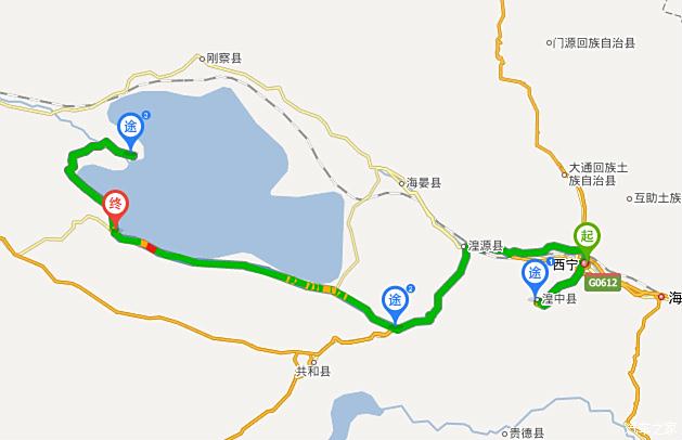 西宁至黑马河,全程400km左右(有重复线路所以公里数会),青海湖正式