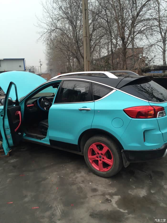 陕西奔腾x80车友之家010小蔡全车改色独一辆