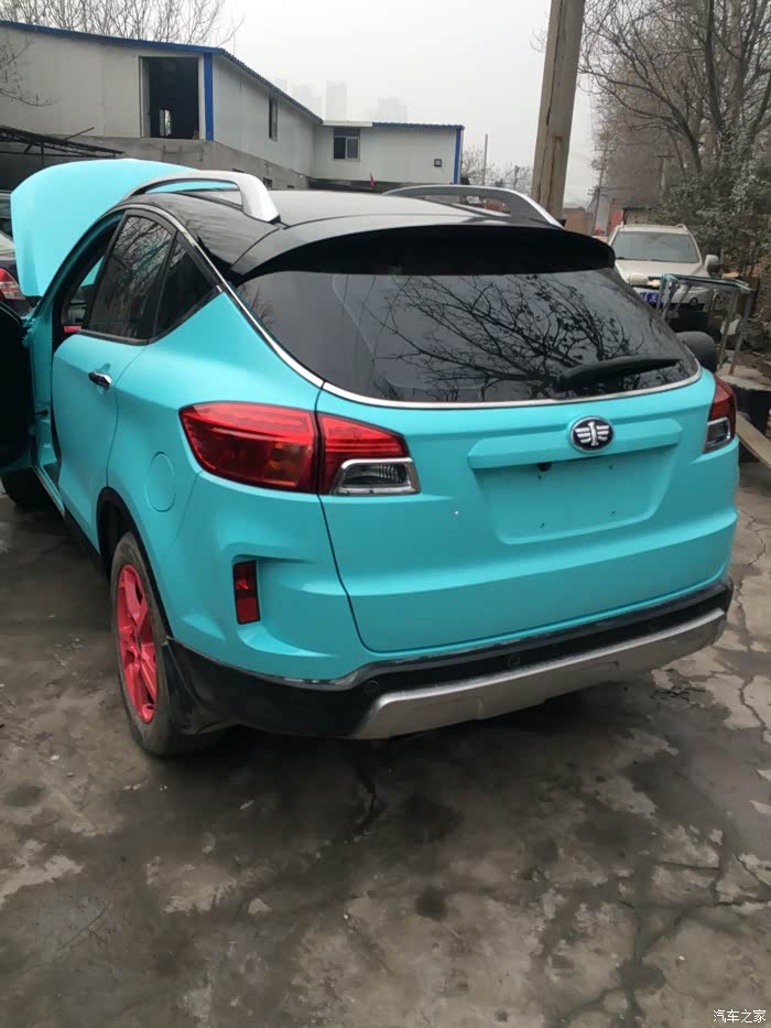 陕西奔腾x80车友之家010小蔡全车改色独一辆