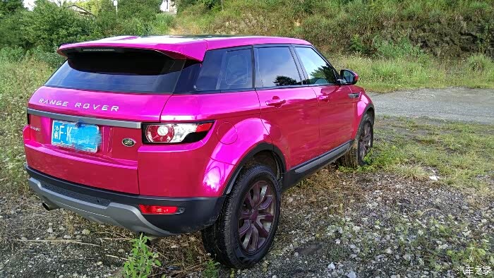 路虎极光改色玫红镜面膜