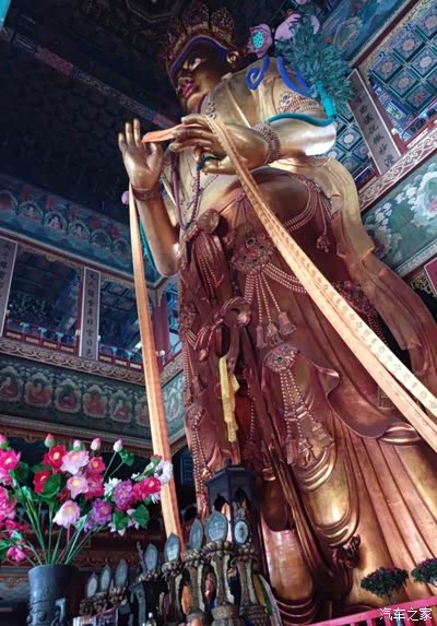 檀木佛就万福阁迈达拉佛这尊巨佛用棵白檀树主干雕成米米(埋有米)直径