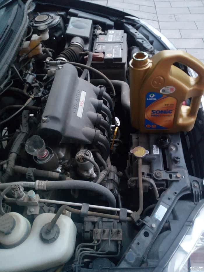 【图】换机油啦_比亚迪f3论坛_汽车之家论坛