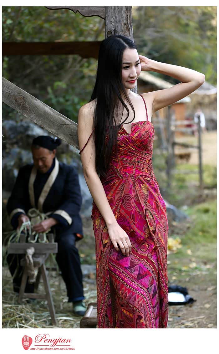 朋见行摄之随州千年银杏美女与古树倾情演绎