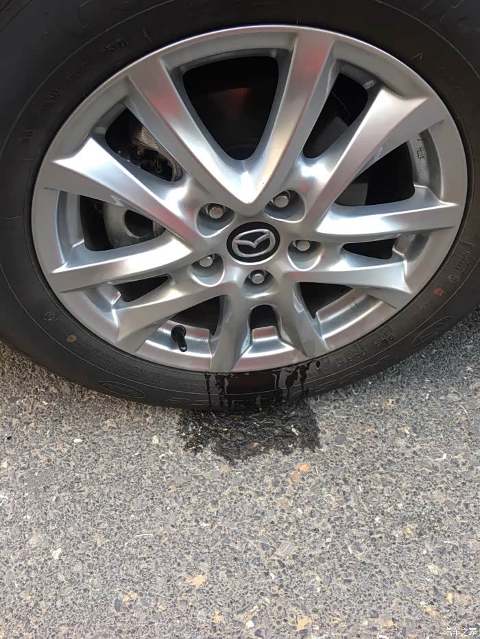 【图】求助,新车两千公里,轮胎壁漏水_马自达3 axela昂克赛拉论坛