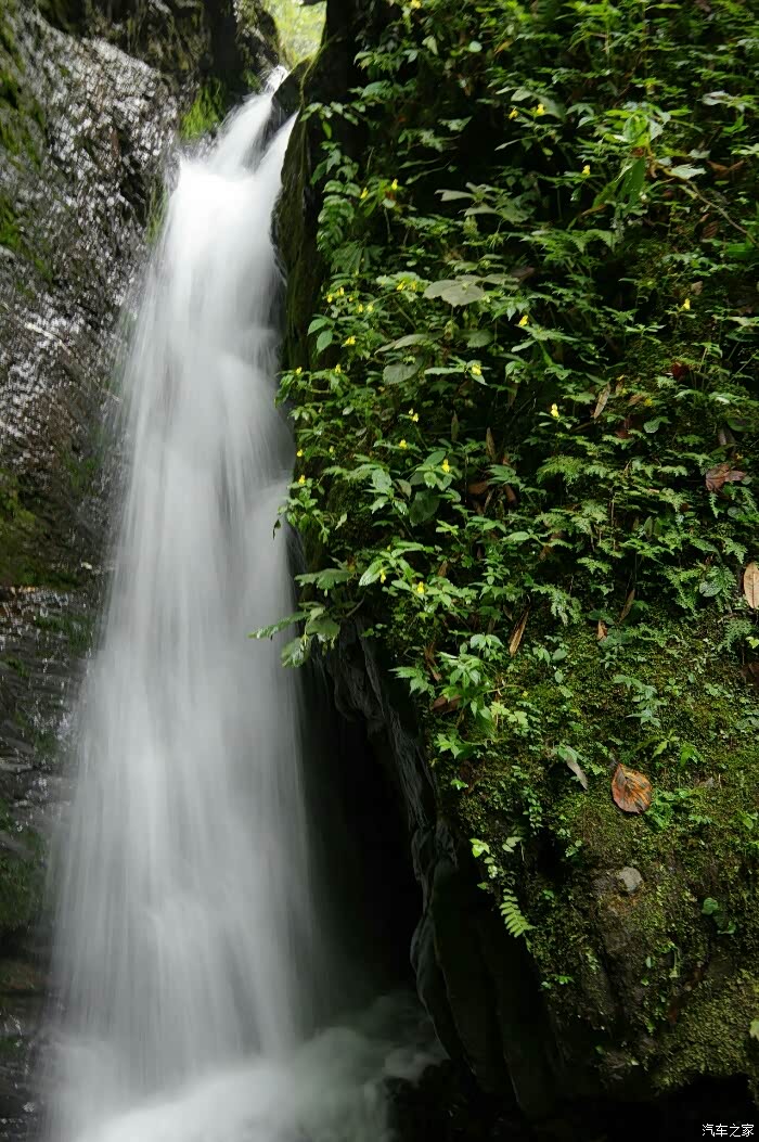 彭州卧龙谷看瀑布