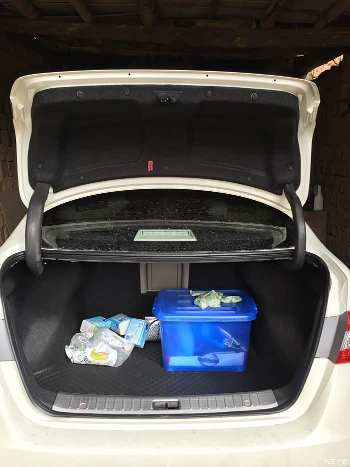 14新轩逸尊享后备箱支撑杆美化改造