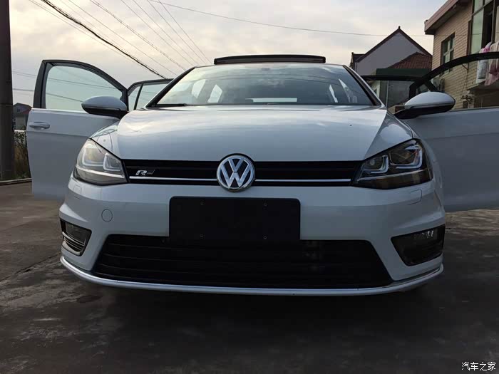 【图】【2016款白色rline自动提车贴】左眼皮跳跳,车子就提到_高尔夫