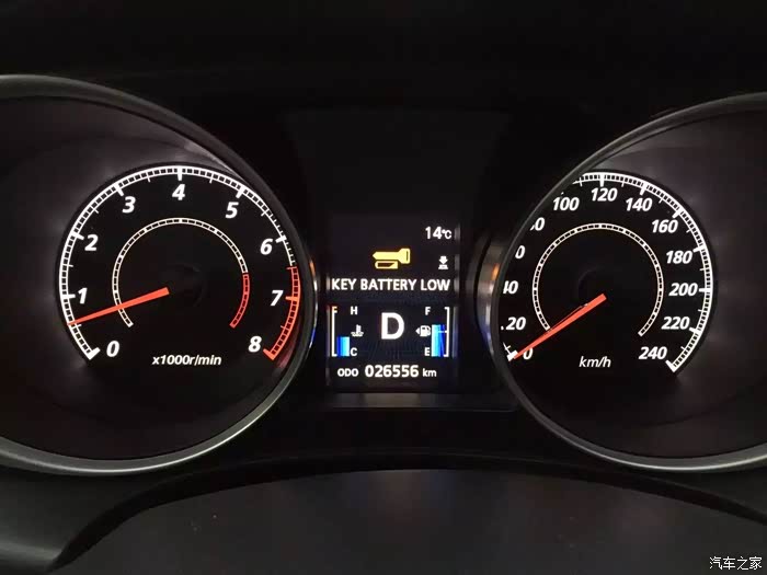 遥控器钥匙电量低的话,汽车仪表盘会有显示的!