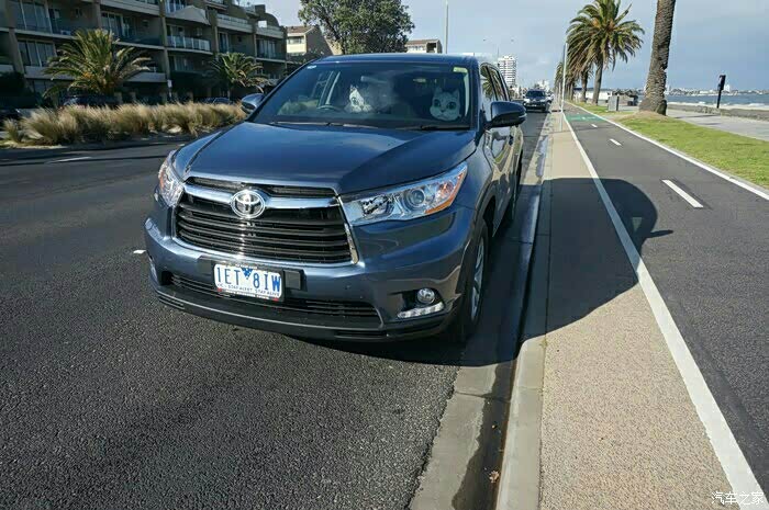 今天澳洲右舵汉兰达(kluger)提车作业 更新可伸缩遮物帘