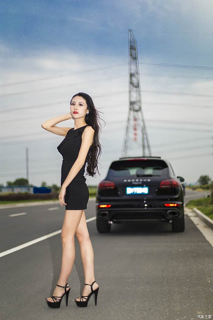 香车美女保时捷卡宴泰州宝恒汇汽车玩乐部