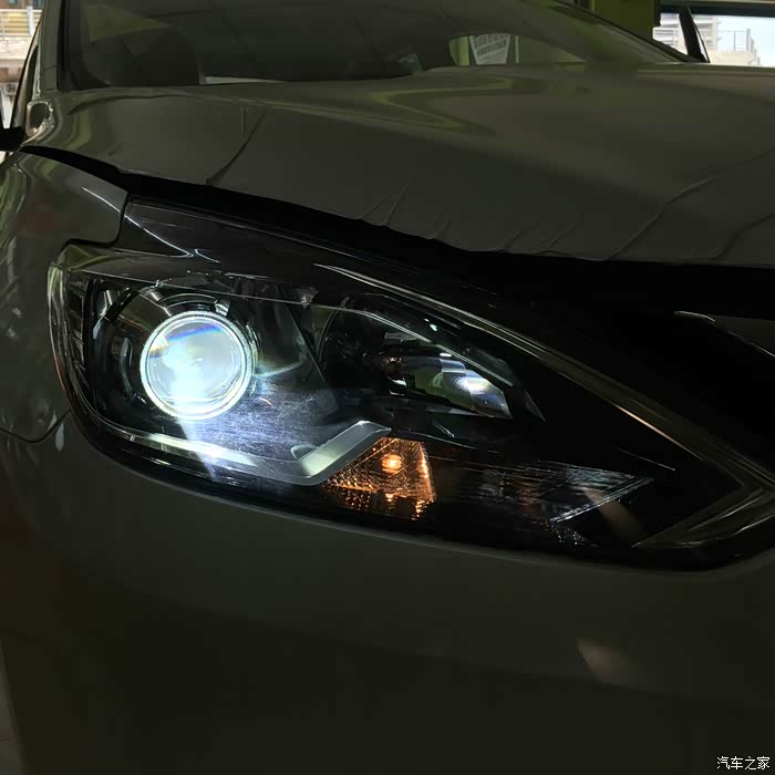 16款新轩逸大灯改装作业貌似首台