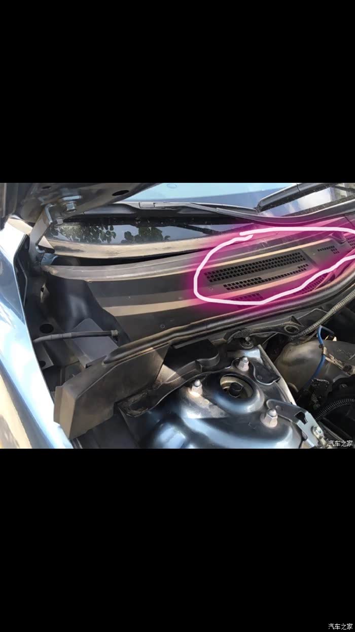 昂克赛拉的空调进风口在哪里