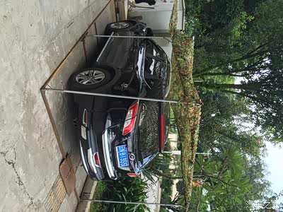 自制活动遮阳棚解决车辆暴晒已加固改良效果图在1楼