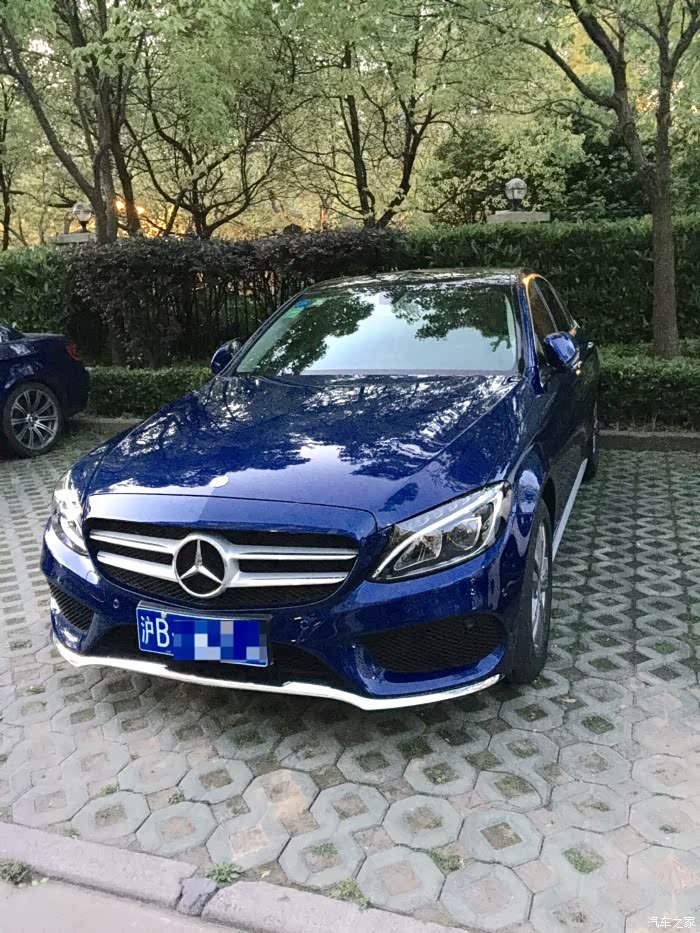 终于提车魔都c200l运动宝蓝