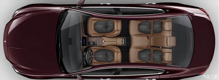 总裁的空间俯视图,从前排与后排的距离看,空间应该是属于豪华车档次的