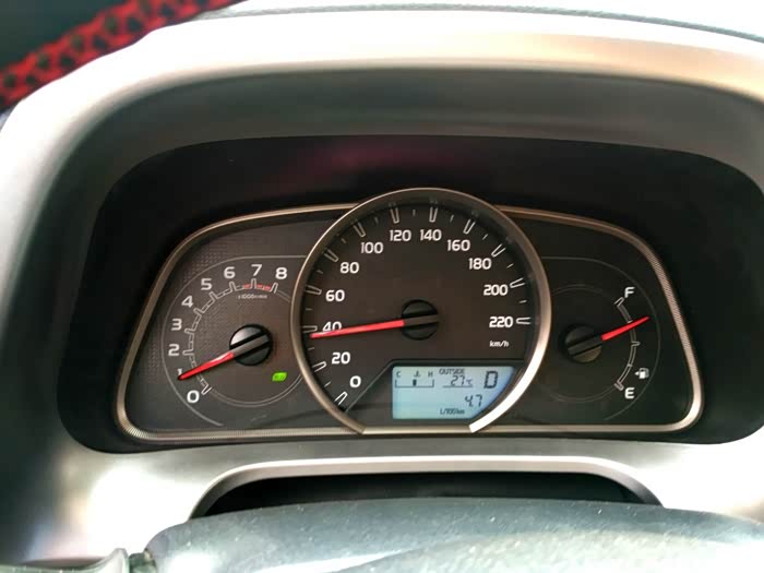 荣放2.0在地势平坦公路40码右匀速瞬时油耗显示情况